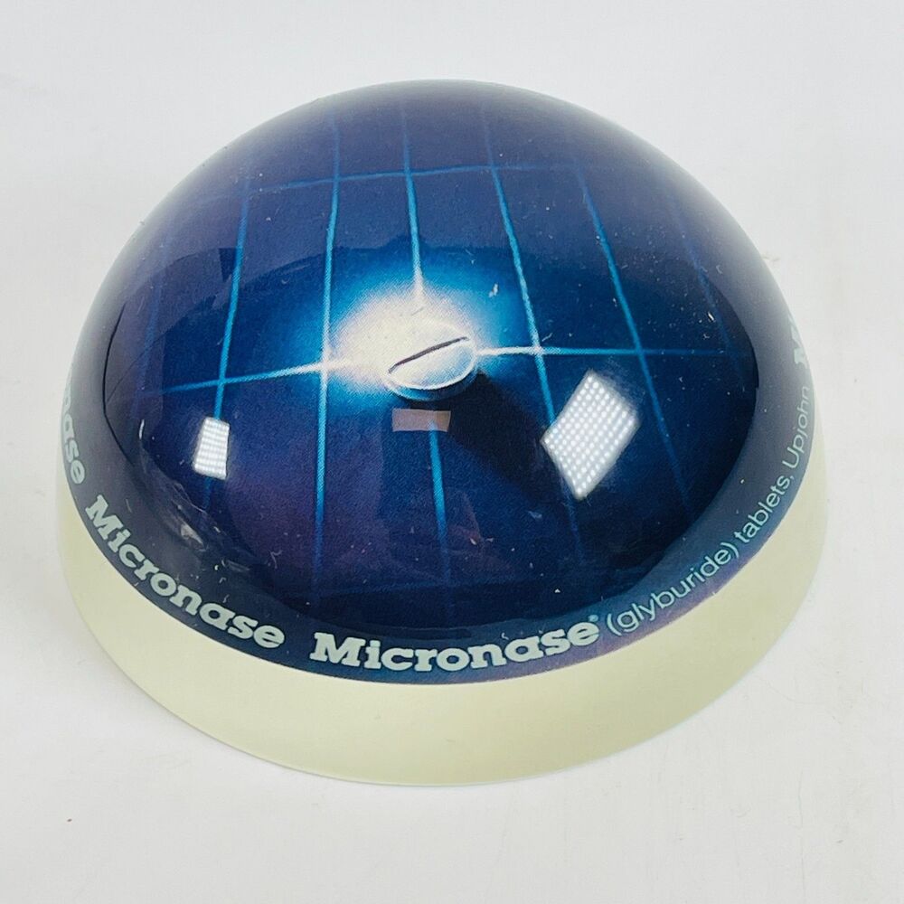 VTG Micronase Glyburide Pharmaceutical Advertising Lucite Paperweight Medical